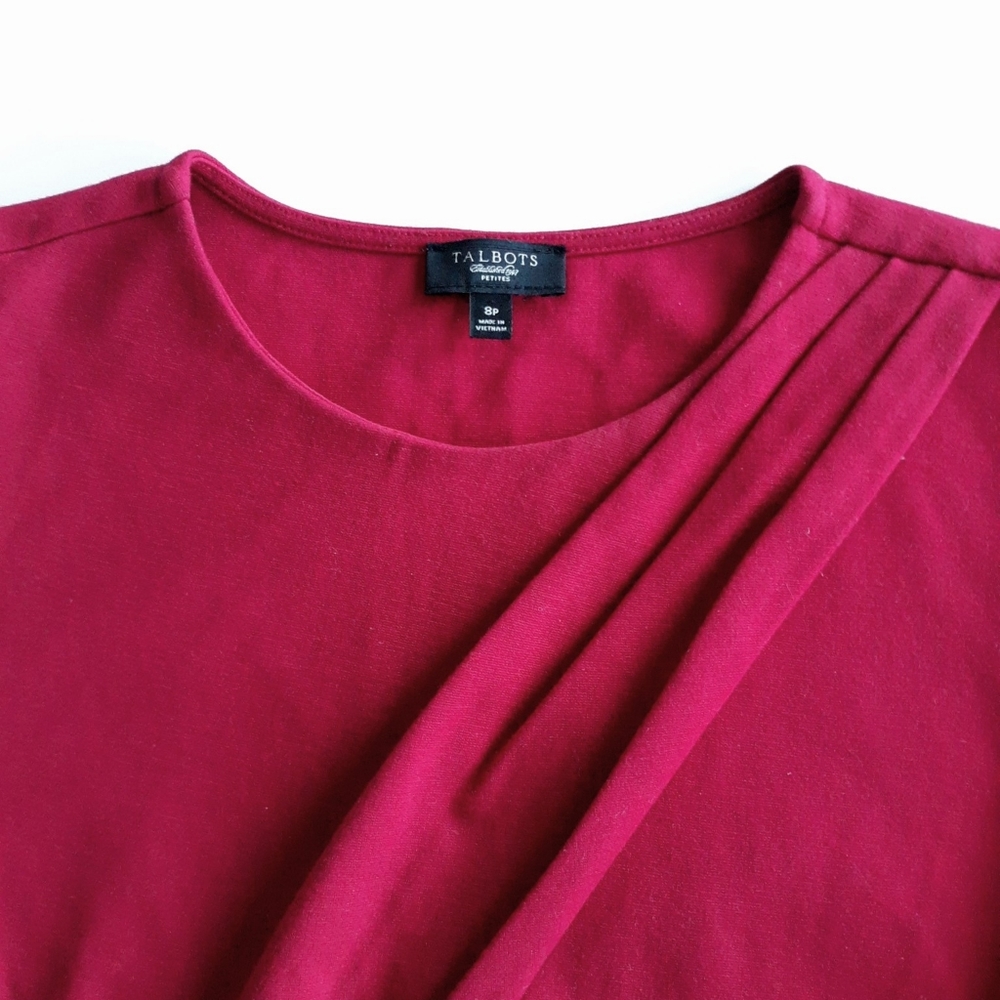 EUC - Talbots Raspberry-Colored Shift Dress - Picture 2 of 3